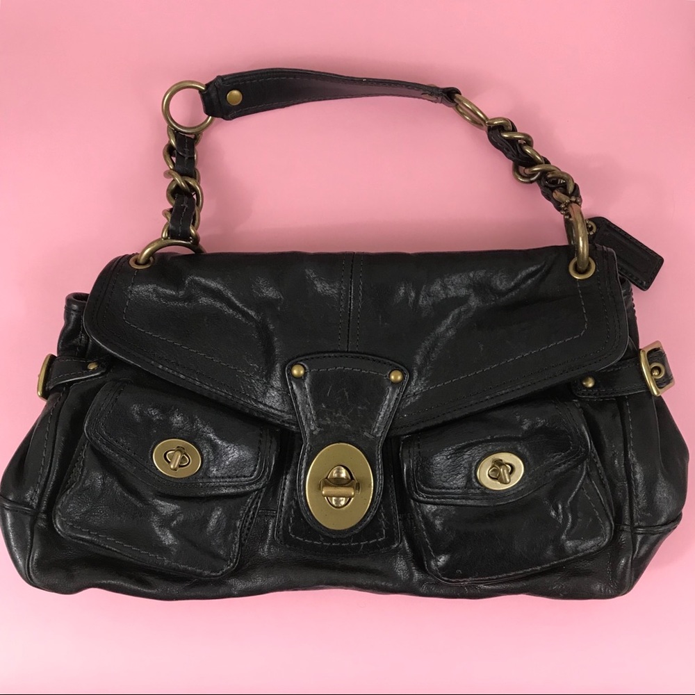 Coach Legacy Leigh Black Leather Handbag